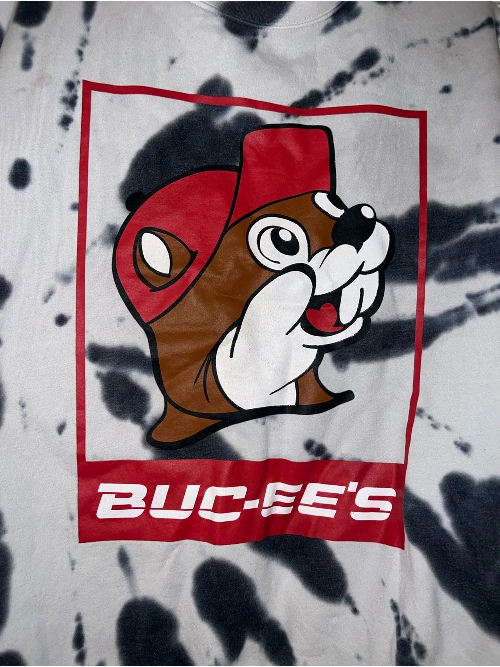 Buc-ee's Beaver Tie-Dye Crewneck Sweatshirt size XL